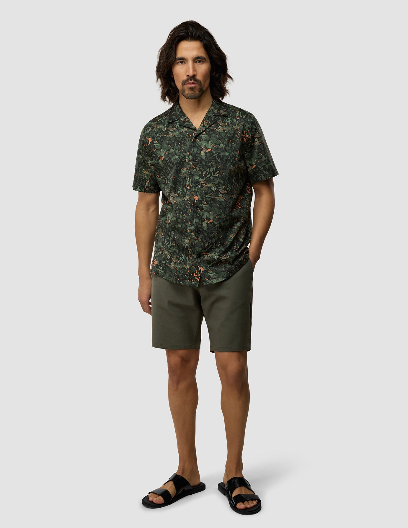 Bowling Short Sleeve Shirt Forest Night